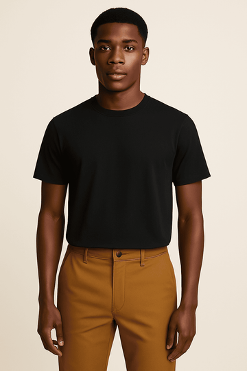 Black Lounge T Shirt Black Nawao.com