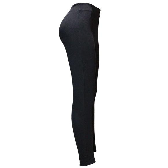 Black Lurex Lined Ponte Legging Nawao.com