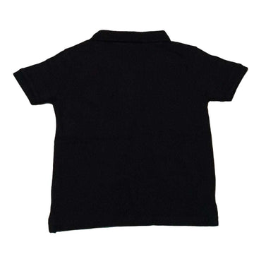 Black Mandarin Collar Polo Shirt Nawao.com