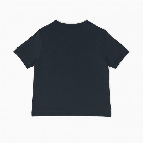 Black Mandarin Pique Polo Nawao.com