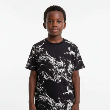Black Marble Tee Black Nawao.com