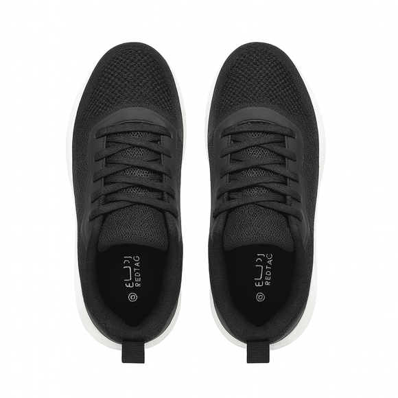 Black Material Block Sneakers Nawao.com
