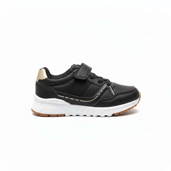 Black Matterial Block Sneaker Black Nawao.com