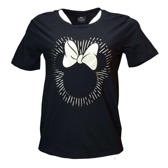 Black Minnie Printedt Shirt Nawao.com