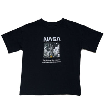 Black Nasa Front And Back Print T Shirt Black Nawao.com