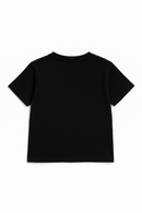 Black New Day Printed Short Sleeve T Shirt Nawao.com