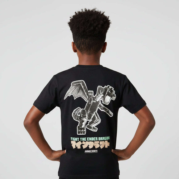 Black Over Size Minecraft T Shirt  Black Nawao.com