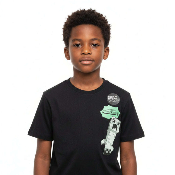 Black Over Size Minecraft T Shirt  Black Nawao.com