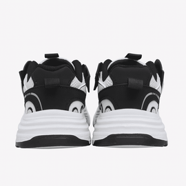 Black Overlayed Chunky Sneakers Nawao.com