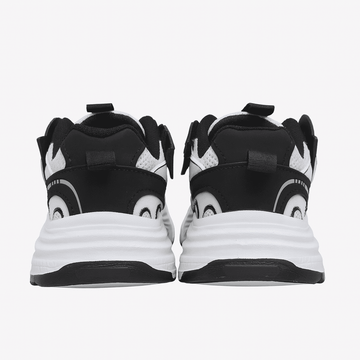 Black Overlayed Chunky Sneakers Nawao.com