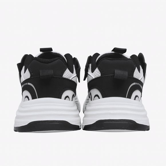 Black Overlayed Chunky Sneakers Nawao.com