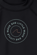 Black Palm Print Rash Guard T Shirt Nawao.com