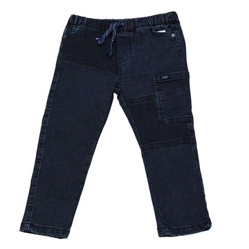 Black Paneled Pull On Jeans Black Nawao.com
