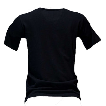 Black Paris Pearl Embellished T Shirt Nawao.com
