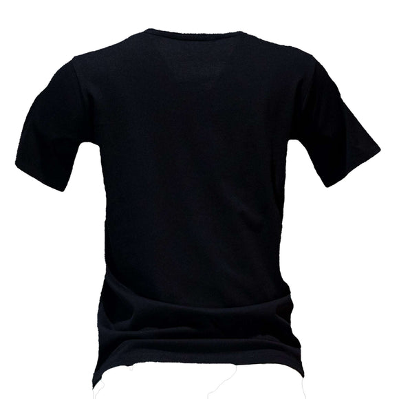 Black Paris Pearl Embellished T Shirt Nawao.com
