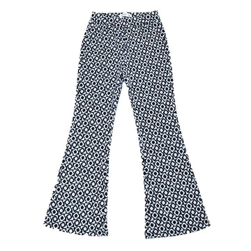 BLACK PINK FLARED JACQUARD BOTTOM ASSORTED 15 16 YEARS Nawao.com