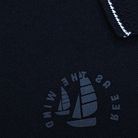 Black Pique Shortsleeve Polo Nawao.com