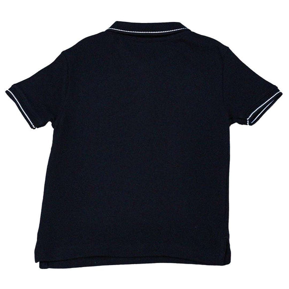 Black Pique Shortsleeve Polo Nawao.com