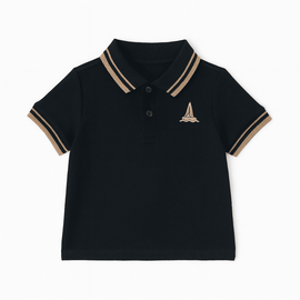 Black Pique Tipping Polo Nawao.com