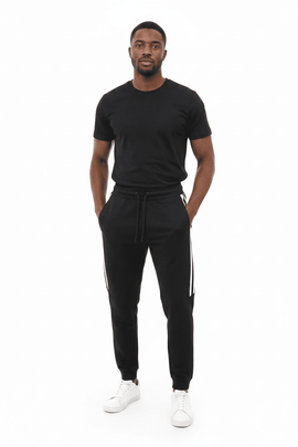 Black Pique Track Pant Black Nawao.com