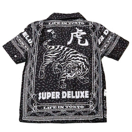 Black Placement Print Shirt Nawao.com