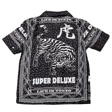 Black Placement Print Shirt Nawao.com