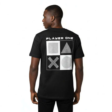 Black Play Station Drop Sholder Tshirt Black Nawao.com