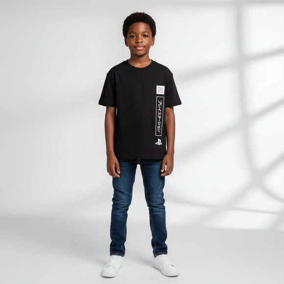 Black Playstation Over Size T Shirt  Black Nawao.com