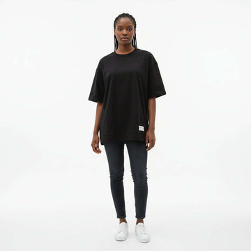 Black Pleat Detail Active T Shirt Black Nawao.com