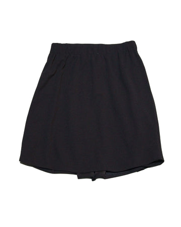 Black Pleated Skirts With Front Buttons Nawao.com