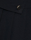Black Pleated Skirts With Front Buttons Nawao.com