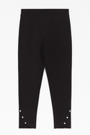 Black Ponte Multi Button Legging Nawao.com