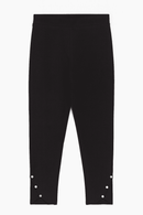 Black Ponte Multi Button Legging Nawao.com
