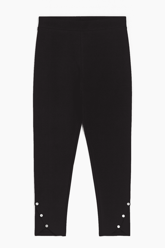 Black Ponte Multi Button Legging Nawao.com