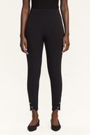 Black Ponte Multi Button Legging Nawao.com