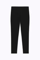 Black Ponti Side Zipper Detail Leggings Nawao.com