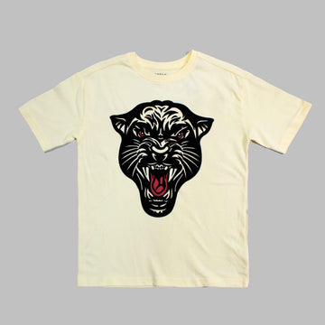 Black Print Oversize T-Shirt Nawao.com