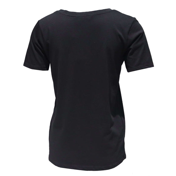 Black Print T-Shirt Nawao.com