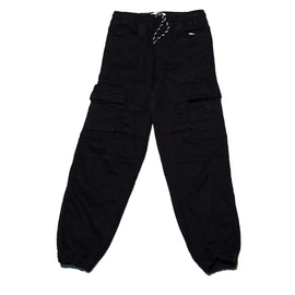 Black Pull On Jogger Cargo Jeans Nawao.com