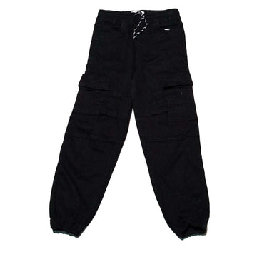 Black Pull On Jogger Cargo Jeans Nawao.com