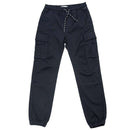 Black Pullon Cargo Casual Trouser Black Nawao.com