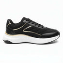 Black Quilt Lace Up Sneaker Black Nawao.com
