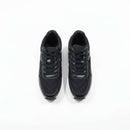 Black Quilt Lace Up Sneaker Black Nawao.com