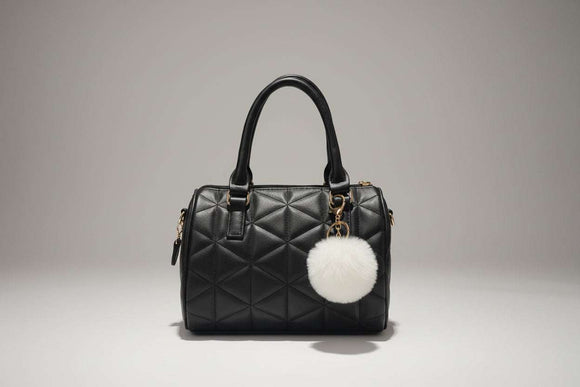 Black Quilted Bollin Bag Nawao.com