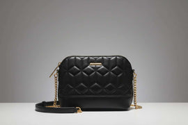 Black Quilting Crossbody Bag Nawao.com