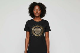 Black Rhinestones T Shirt Black Uk8 Nawao.com