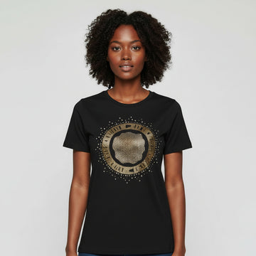 Black Rhinestones T Shirt Black Uk8 Nawao.com