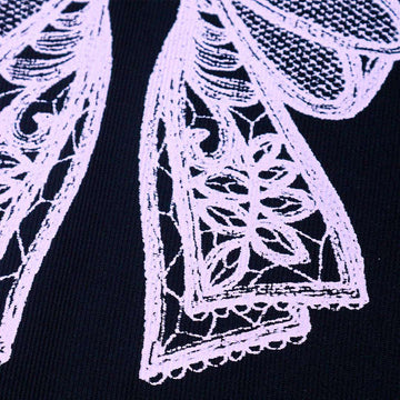 Black Rib Jacquardtop Black Nawao.com