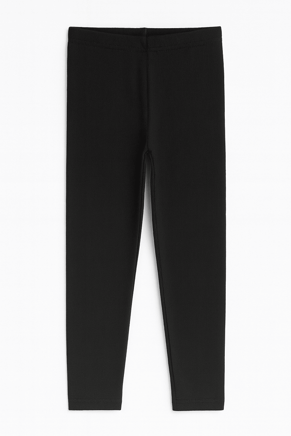 Black Rib Leggings Nawao.com
