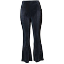 Black rib Wide Leg Pant Nawao.com